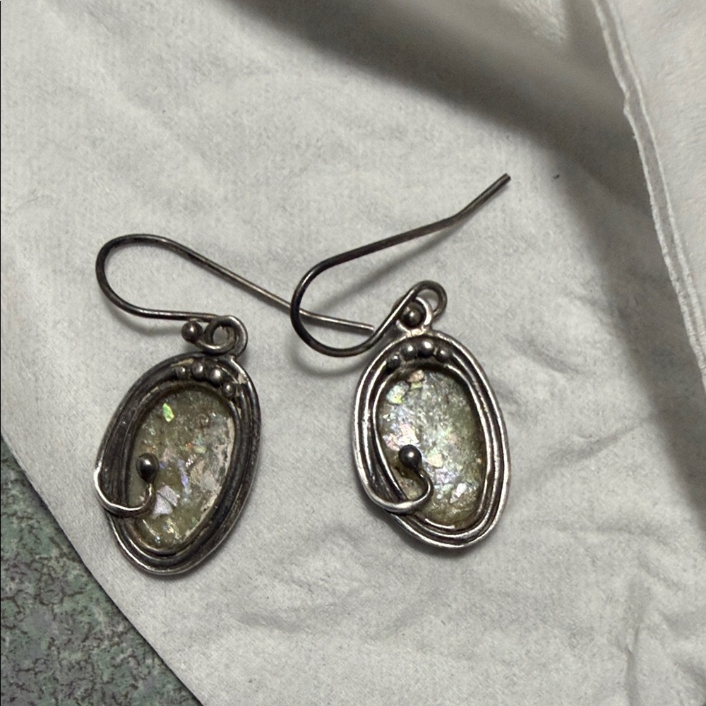 Art Deco Venetian glass earrings